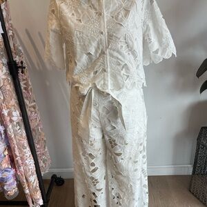 White Lace Two-Piece Set